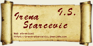Irena Starčević vizit kartica